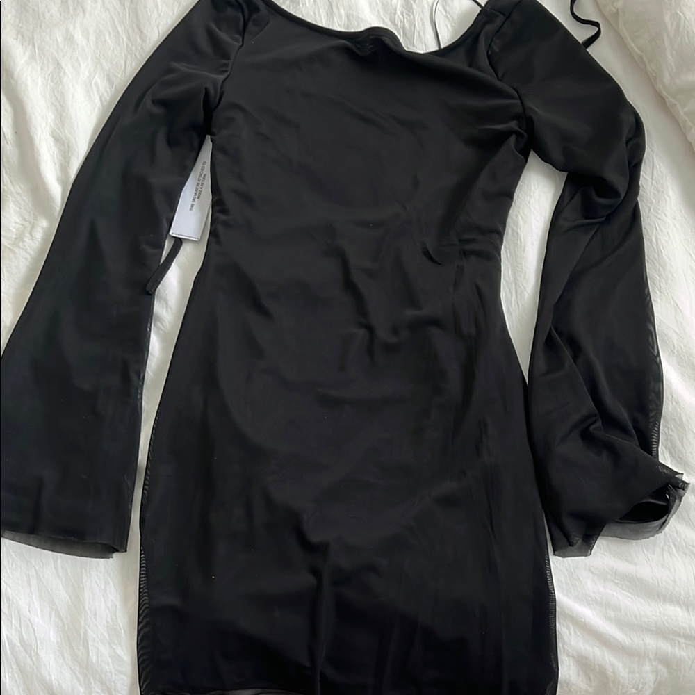Princess Polly backless long sleeve mini dress